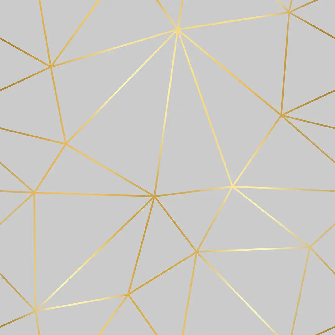 Zazz Silver Glow – Geometrische Tapete Silber