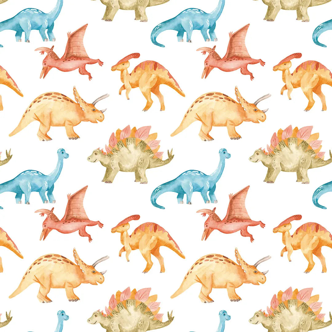 Tapete Kinderzimmer Dino Freunde Aquarell