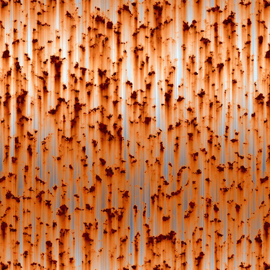 Metallic Tapete Zarte Rostsprenkler Detailansicht – Silberweiss, Rosegold, Kupfer, Hellgrau, selbstklebend