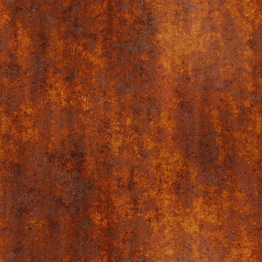 Metallic Tapete Satte Rostfläche Detailansicht – Rostrot, Orange, Dunkelbraun, Gold, selbstklebend