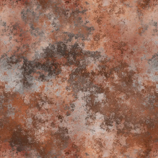 Metallic Tapete Wolkenrost Patina Detailansicht – Altrosa, Grau, Kupferbraun, Silber, selbstklebend