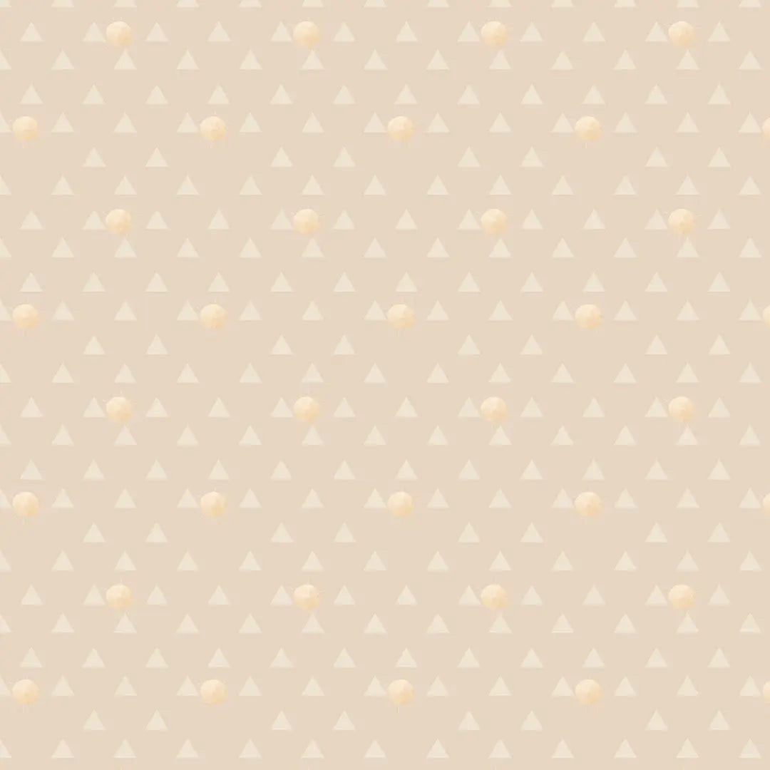 Wallpaper children's room triangles sunny beige