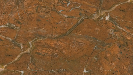 Fototapete Marmor Terra Verde Nahansicht – Terrakotta, Grün, Olivgrün, Warmrot, selbstklebend