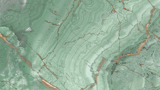 Fototapete Marmor Aqua Verde II Nahansicht – Mintgrün, Jadegrün, Hellgrün, Hellgrau, selbstklebend