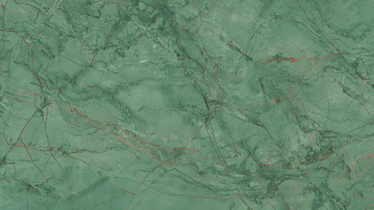 Fototapete Marmor Verde Imperial Nahansicht – Dunkelgrün, Imperialgrün, Weiß, Silber, selbstklebend