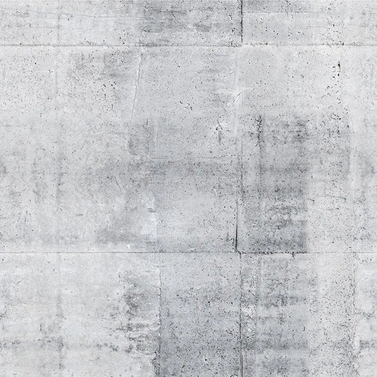 Selbstklebende Tapete Betonplatten Grau mit realistischer Betonoptik für modernes Industrial-Design in Wohn- und Arbeitsräumen.