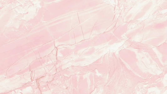 Fototapete Marmor Rose Quartz Nahansicht – Rosenquarz, Zartrosa, Weiß, Perlmutt, selbstklebend