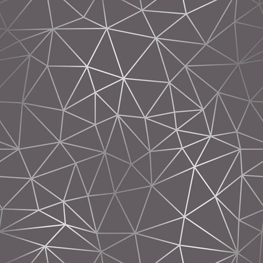 Zazz Taupe Silver – Geometrische Tapete Silber