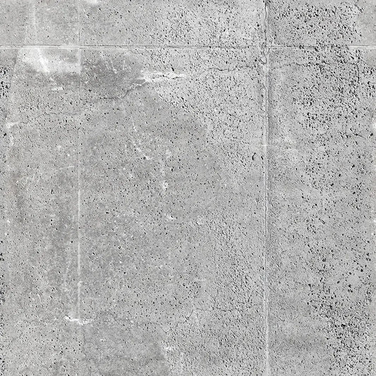 Selbstklebende Tapete Betonplatte Industrial mit realistischer Raw Concrete Panel Struktur für moderne Wandgestaltung im Industrial-Stil.