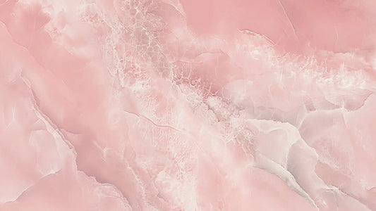 Fototapete Marmor Rosé Cloud Nahansicht – Intensivrosé, Zartrosa, Creme, Pink, selbstklebend