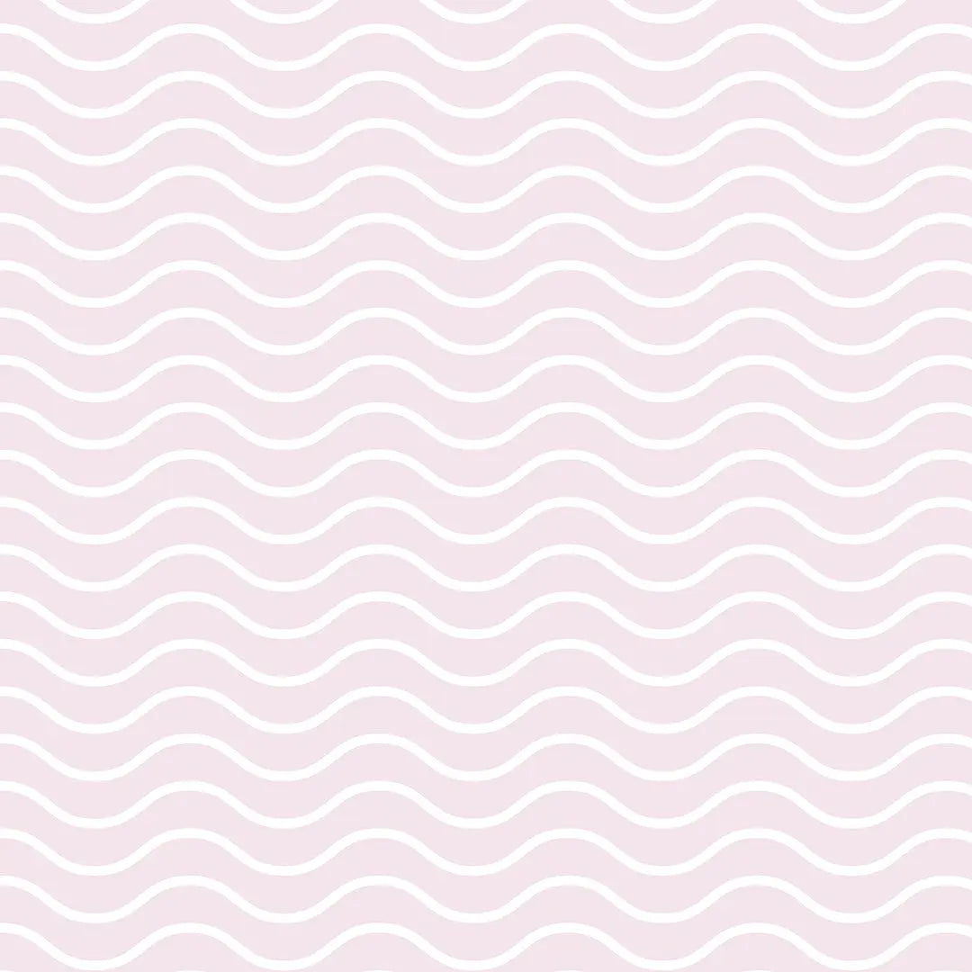 Wallpaper nursery pink wavy lines