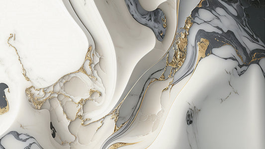 Black Gold Flow Marble