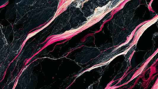 Black Magenta Flow Marbel