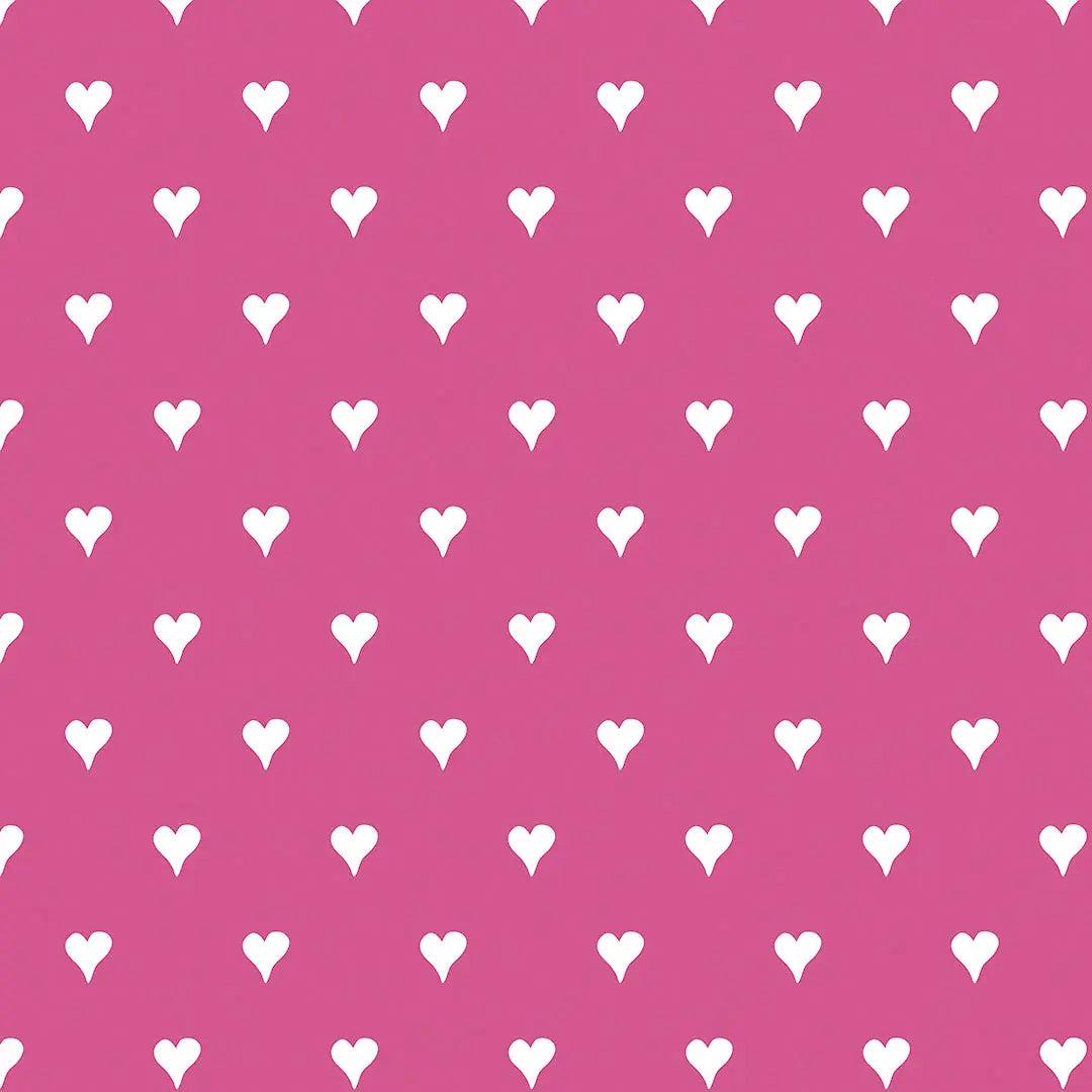 Wallpaper children's room little hearts pink