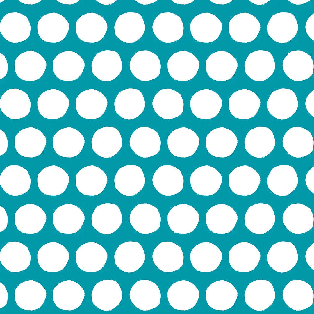 Wallpaper nursery large dots turquoise