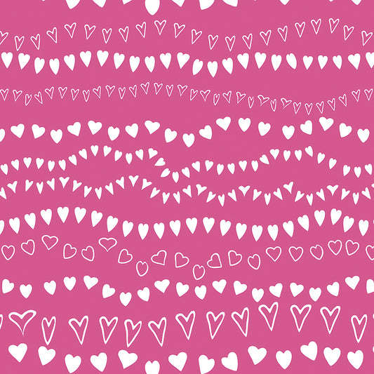 ✅ Bunte Herzchen-Girlanden ✅ Viele Farben wählbar ✅ Verspielte Kinderzimmer-Tapete – by Pimp My Wall