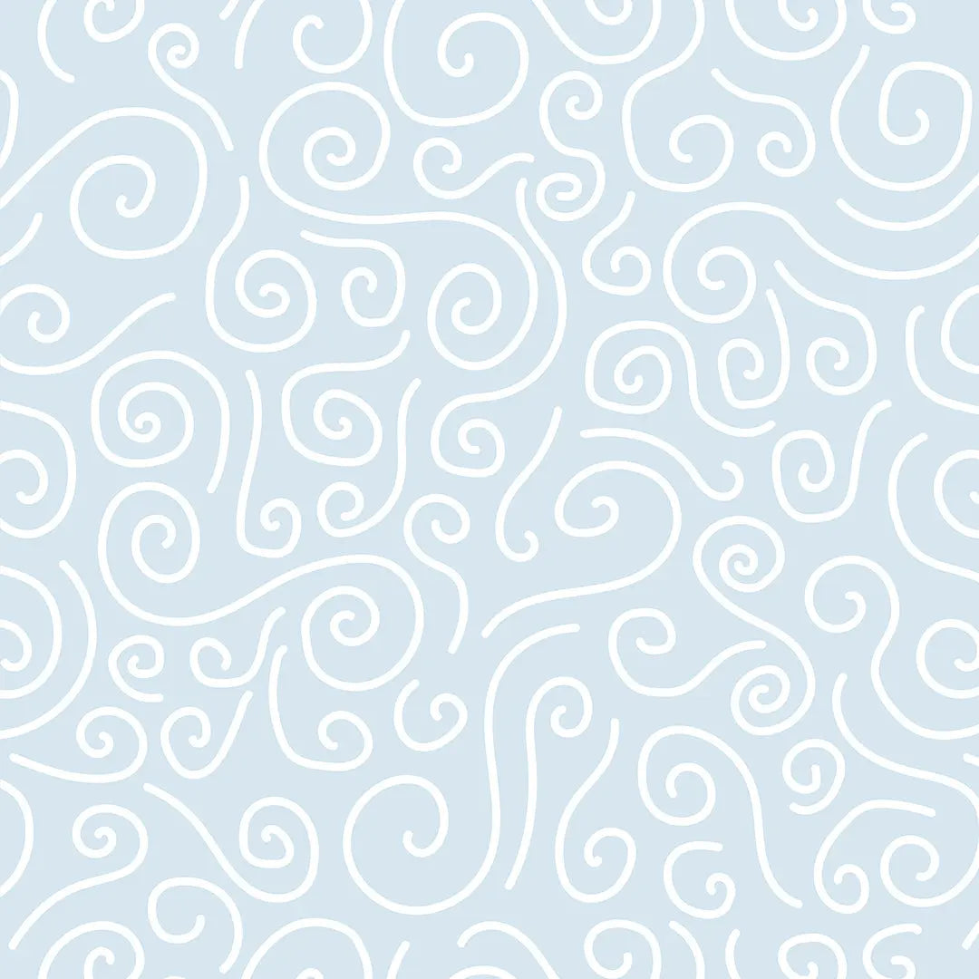 Tapete Kinderzimmer Spiralen Hellblau
