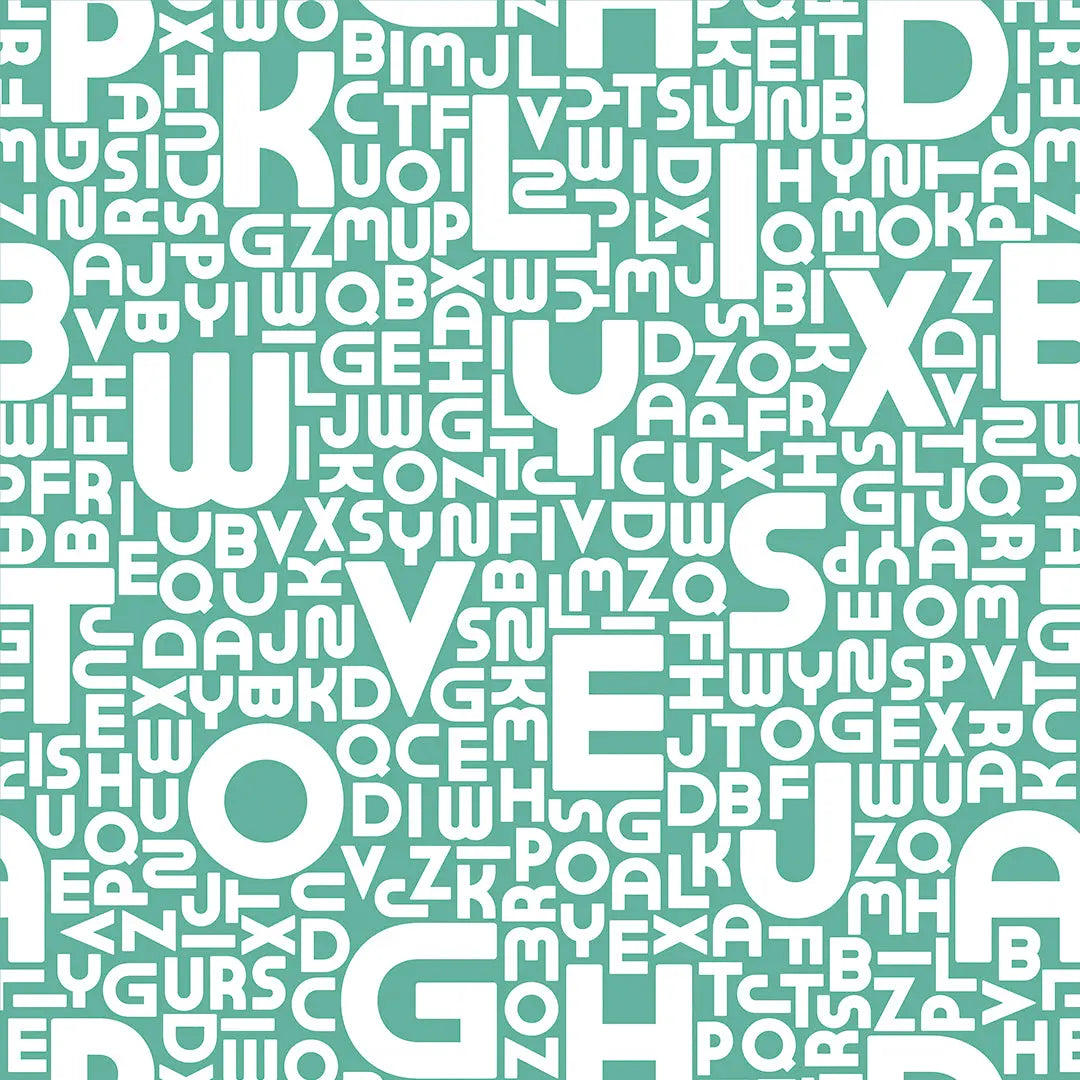 Tapete Kinderzimmer Buchstaben Collage