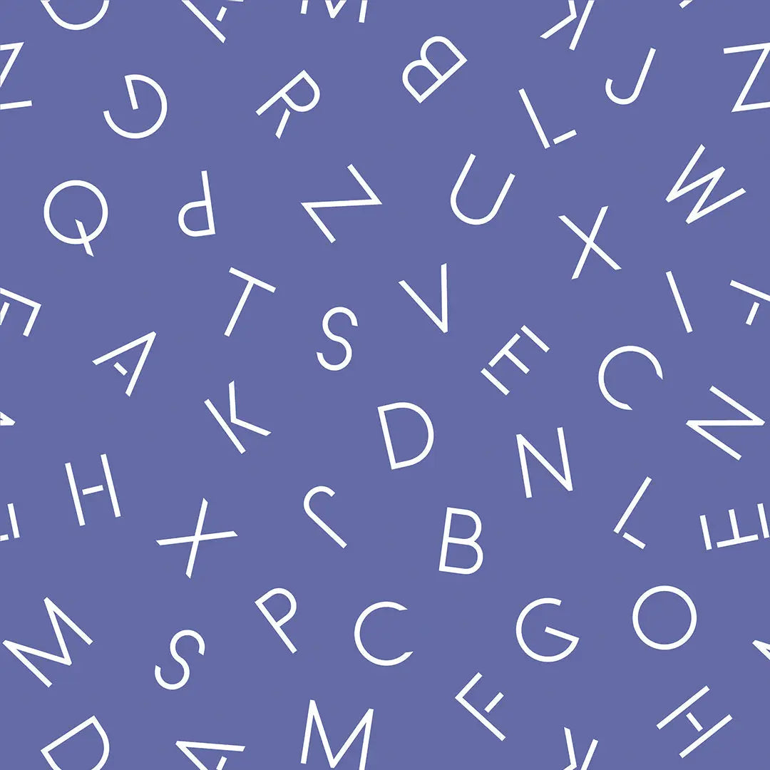 Tapete Kinderzimmer Alphabet Gestreut