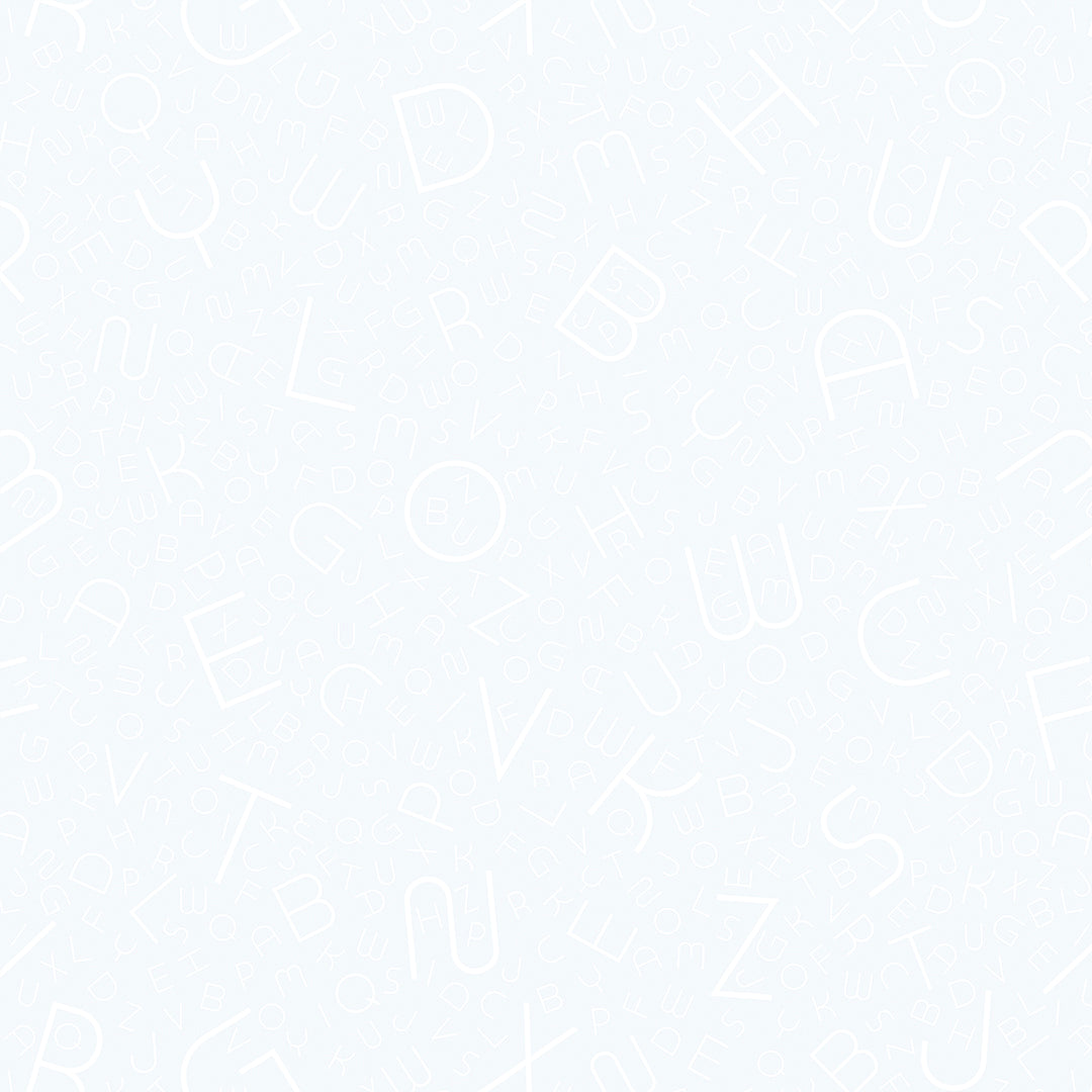 Baby Deccore Alphabet Streu Collection Pantone