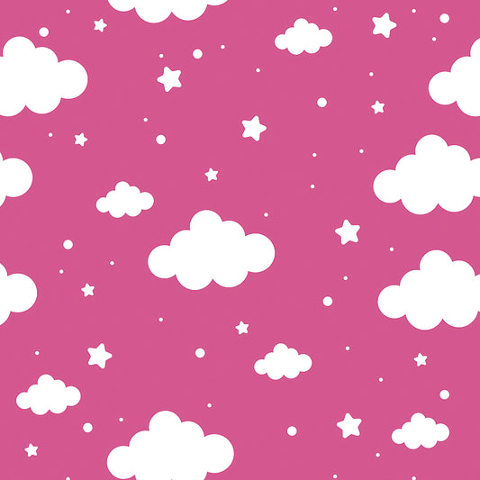 ✅ Wolken & Sterne ✅ Traumhaft & beruhigend ✅ Farbenfrohe Tapete fürs Kinderzimmer – by Pimp My Wall