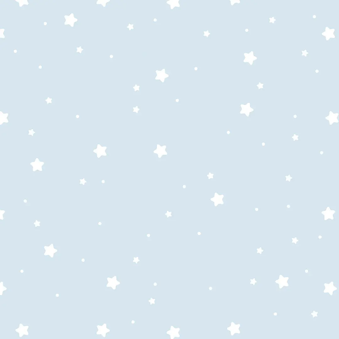 Wallpaper children's room sparkling stars mint