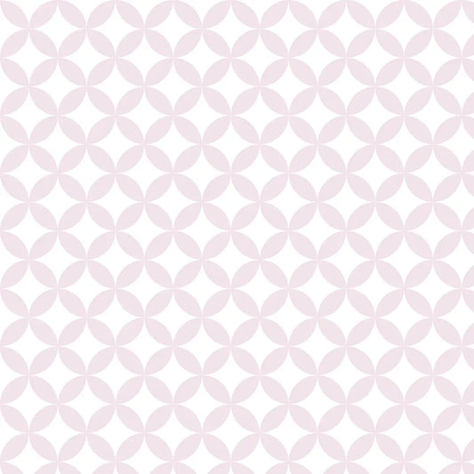 Tapete Kinderzimmer Bluetenkreise Eisblau Detailansicht – Eisblau, Weiss, selbstklebend