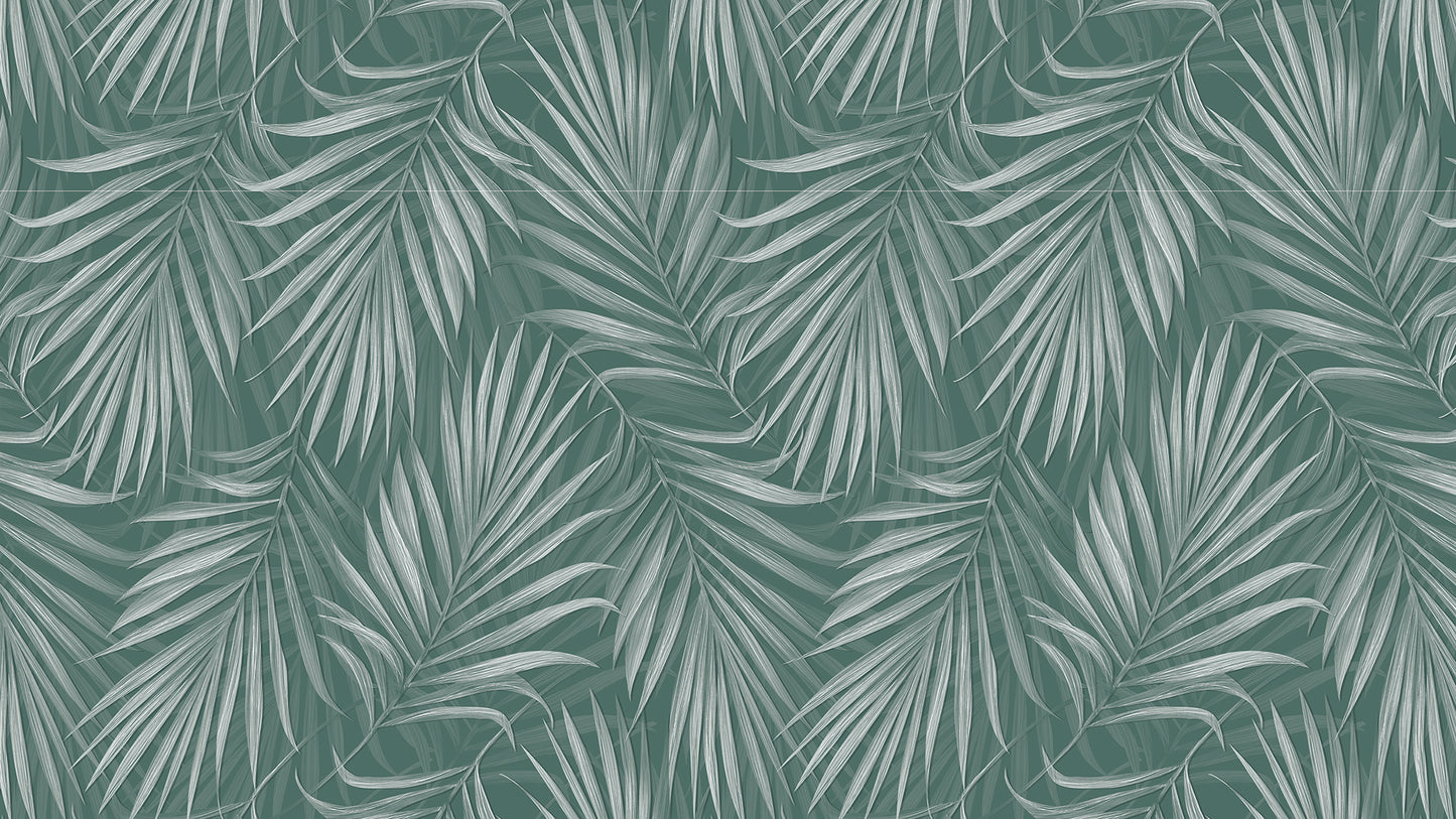 Tapete mit Palmblatt-Muster » Dezentes Tropen-Design in Grün & Beige Zeitlos & Elegant Jetzt entdecken