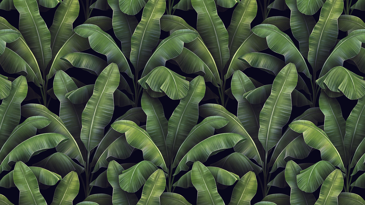 Dschungel‑Tapete mit detailreichen Blättern Smaragd‑ & Moostöne Natürliche Atmosphäre – by Pimp My Wall