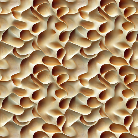 3D Fototapete mit Faltenmuster in Beige & Braun organisches Design mit Tiefenwirkung selbstklebende Tapete PVC-frei Lieferzeit 2-4 Werktage PCC FoliaConcept