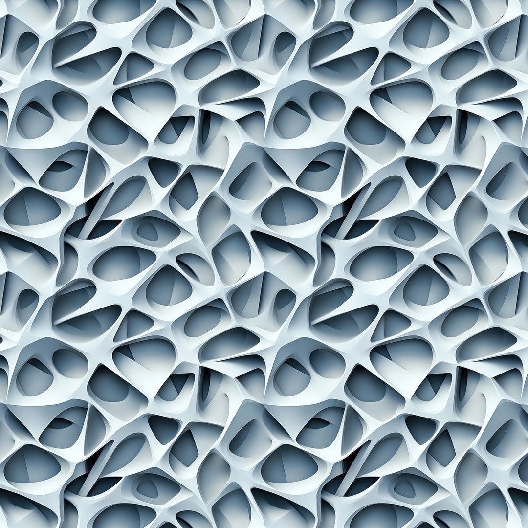 3D Effekt in Zelloptik - organisches Muster in Blau selbstklebende Tapete PVC-frei Lieferzeit 2-4 Werktage PCC FoliaConcept