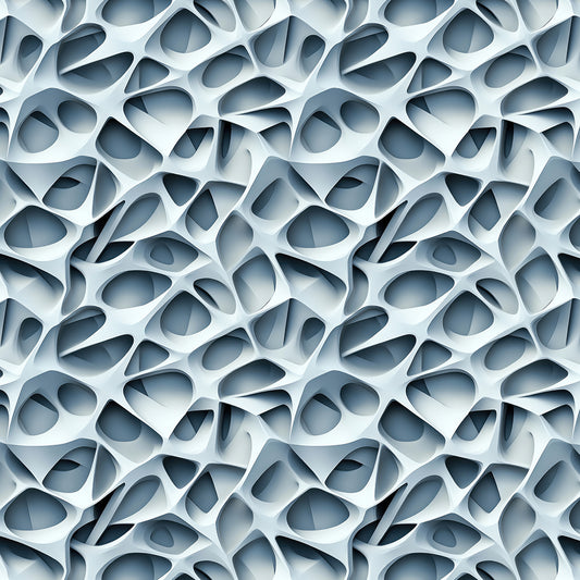 3D Effekt in Zelloptik - organisches Muster in Blau selbstklebende Tapete PVC-frei Lieferzeit 2-4 Werktage PCC FoliaConcept