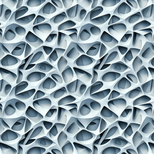 3D Effekt in Zelloptik - organisches Muster in Blau selbstklebende Tapete PVC-frei Lieferzeit 2-4 Werktage PCC FoliaConcept