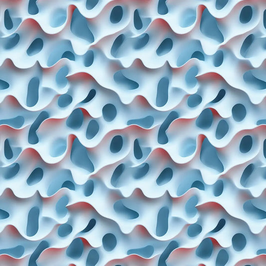 3D Tapete in Hellblau & Rosa Fließende 3D-Wellen selbstklebende Tapete PVC-frei Lieferzeit 2-4 Werktage PCC FoliaConcept