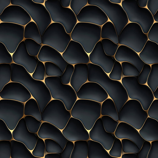 3D Tapete in Schwarz-Gold  Luxuriöse Struktur mit Tiefenwirkung  selbstklebende Tapete  PVC-frei  Lieferzeit 2-4 Werktage PCC FoliaConcept
