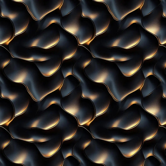 3D Tapete in Schwarz mit Goldakzent Elegantes Design mit 3D-Effekt selbstklebende Tapete PVC-frei Lieferzeit 2-4 Werktage PCC FoliaConcept