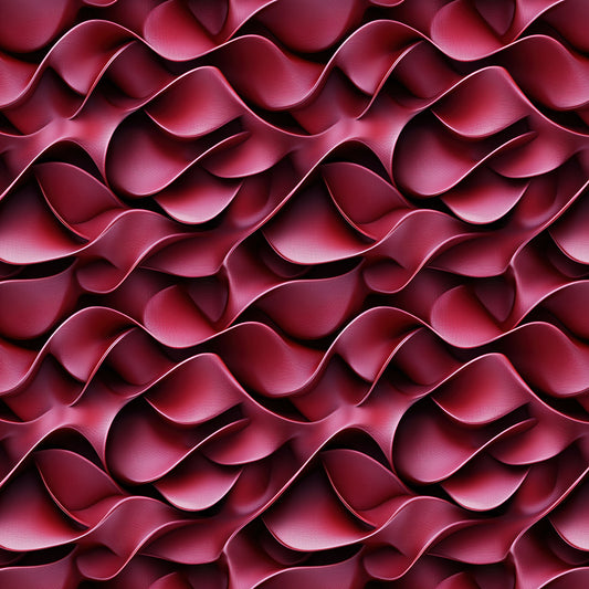 3D Tapete in kräftigem Bordeauxrot Skulpturale Wellenstruktur mit Tiefe selbstklebende Tapete PVC-frei Lieferzeit 2-4 Werktage PCC FoliaConcept