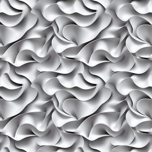 selbstklebende Tapete PVC-frei Lieferzeit 2-4 Werktage 3D Wanddesign in Silber Elegante Wellenoptik mit Tiefe