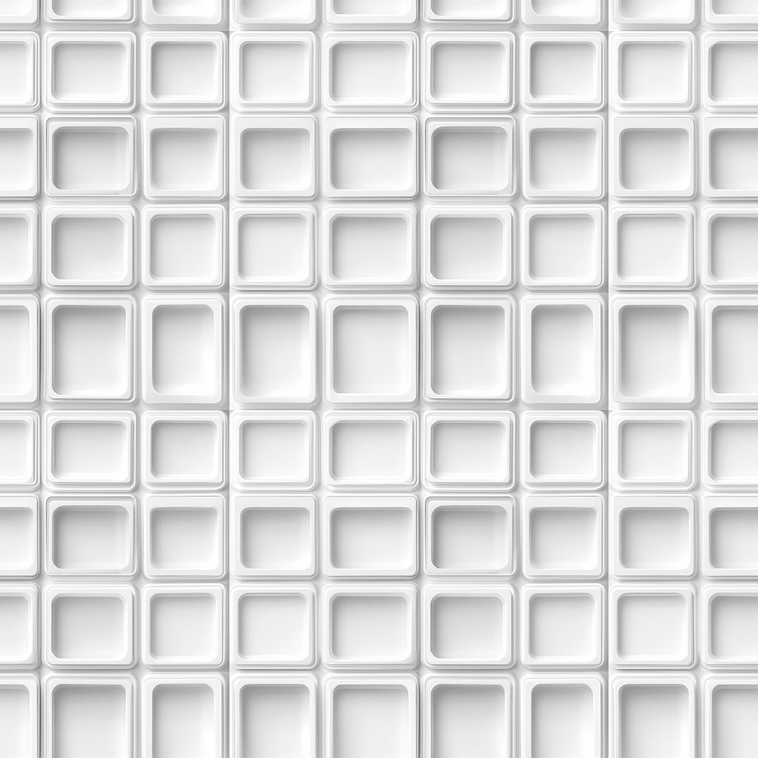 Moderne 3D Tapete in Hellgrau Geometrisches Würfelmuster selbstklebende Tapete PVC-frei Lieferzeit 2-4 Werktage PCC FoliaConceptDesign