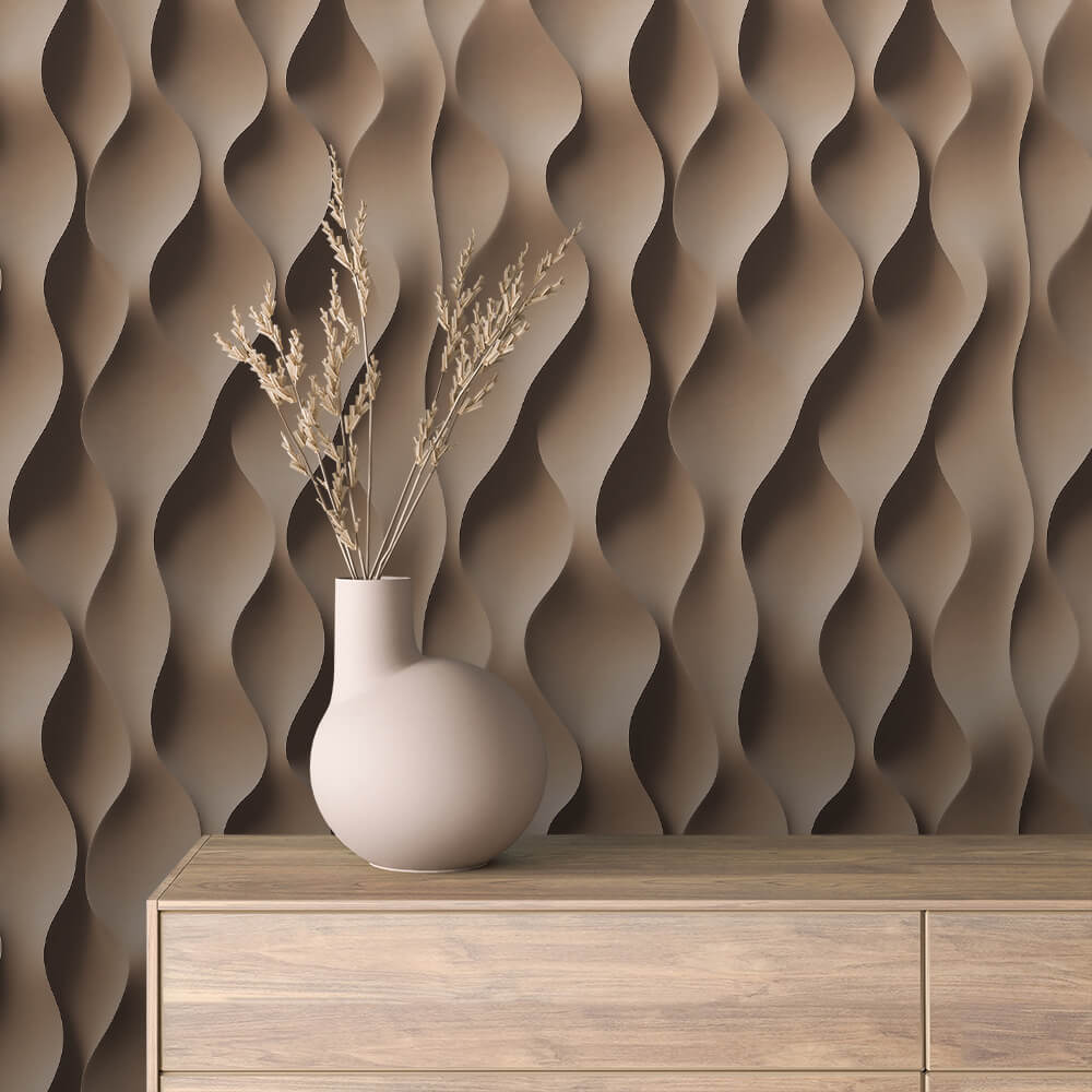 3D-Tapete Selbstklebend & PVC-frei Fließende Formstruktur für moderne Wände Design mit Bewegung und Eleganz – I made by PCC FoliaConcept!