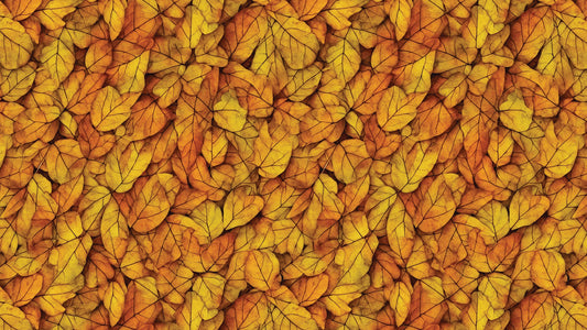 Herbstliches Blättermeer Warme Gold- & Orangetöne Design by Pimp My Wall
