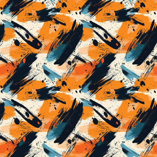 Orange Pinselstriche Abstrakt