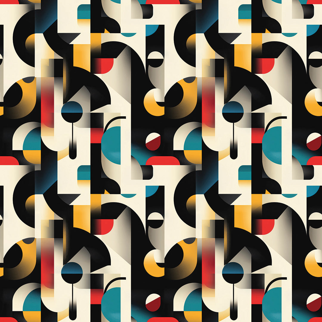 Retro Geo Shapes Abstrakt