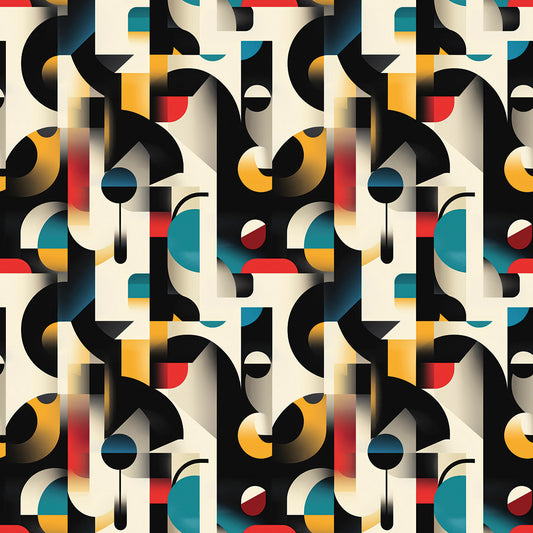 Retro Geo Shapes Abstrakt