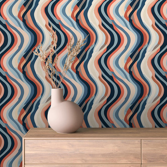 Retro-Wellen Abstrakt