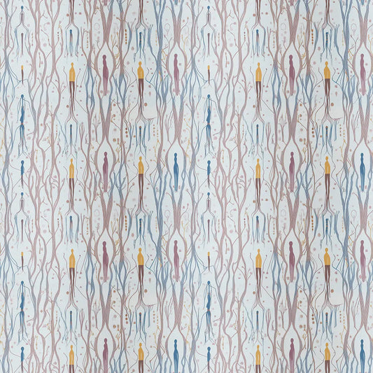 ✅ Selbstklebende Tapete ✅ Zarte Unterwasserfiguren in Beige, Blau & Gelb – Pimp My Wall