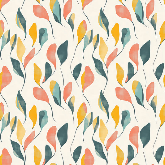 Blättertanz in Pastellfarben Abstrakt