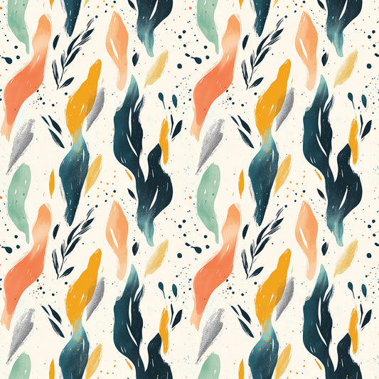 Blätterspiel in Aquarelloptik Abstrakt