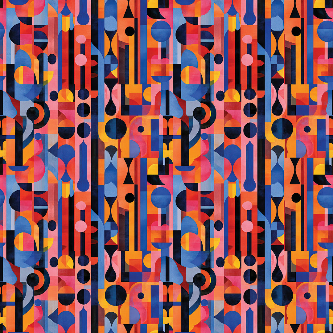 Retro Geo Pop Abstrakt