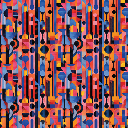 Retro Geo Pop Abstrakt